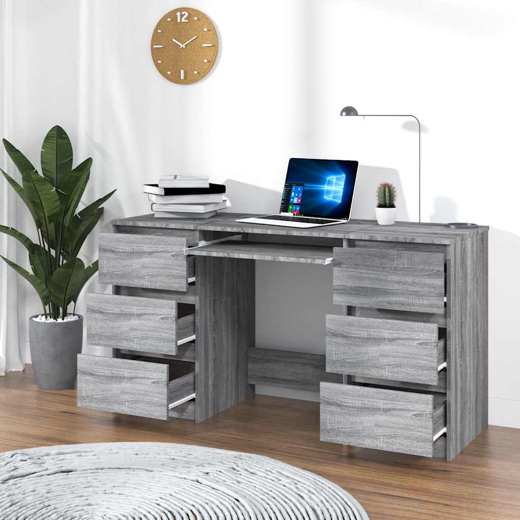 Writing Desk | Grey Sonoma | Engineered Wood | Standard | Writing Desk