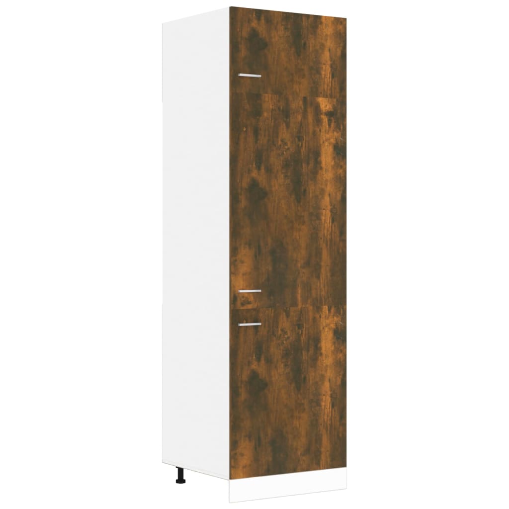 Refrigerator Cabinet Lyon Smoked Oak 60x57x207 cm Engineered Wood