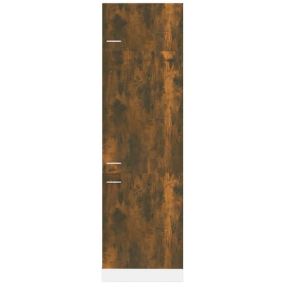 Refrigerator Cabinet Lyon Smoked Oak 60x57x207 cm Engineered Wood