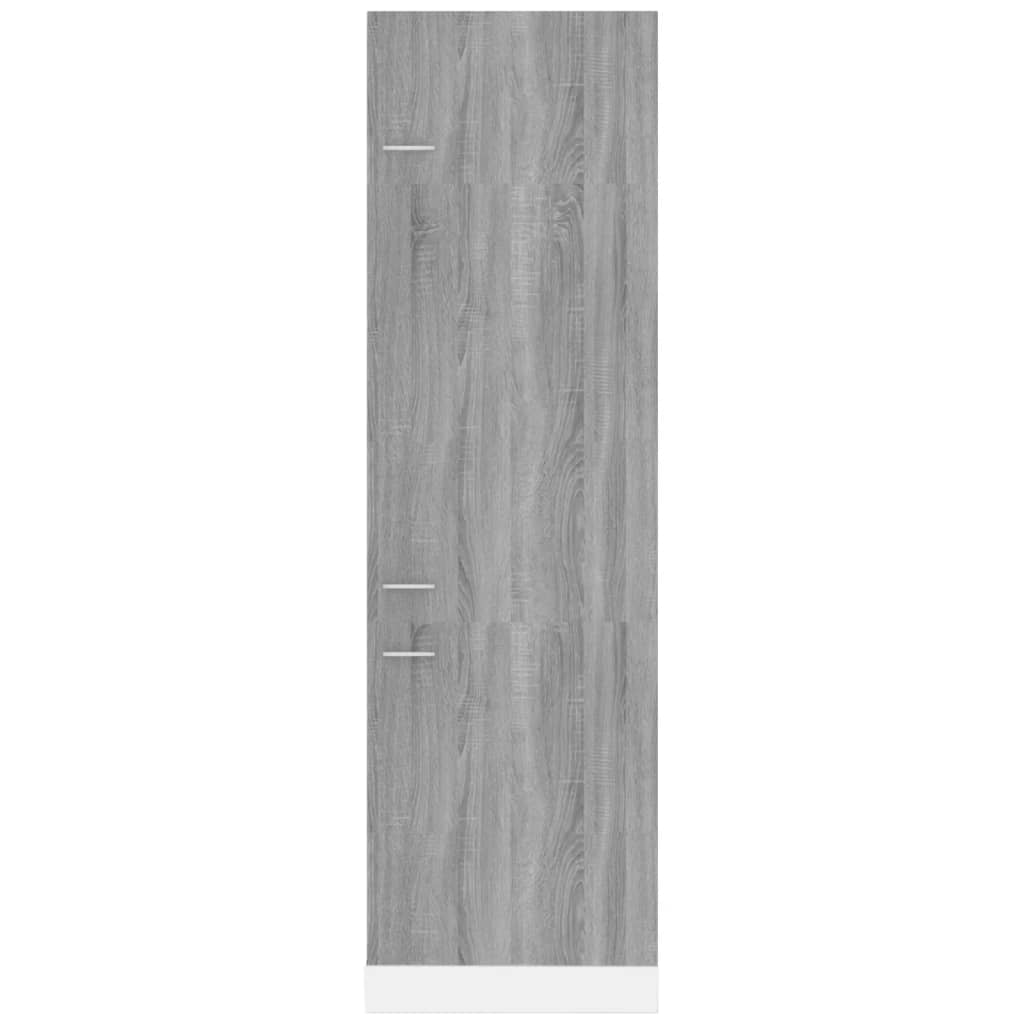 Refrigerator Cabinet Lyon Grey Sonoma 60x57x207 cm Engineered Wood