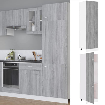 Refrigerator Cabinet Lyon Grey Sonoma 60x57x207 cm Engineered Wood