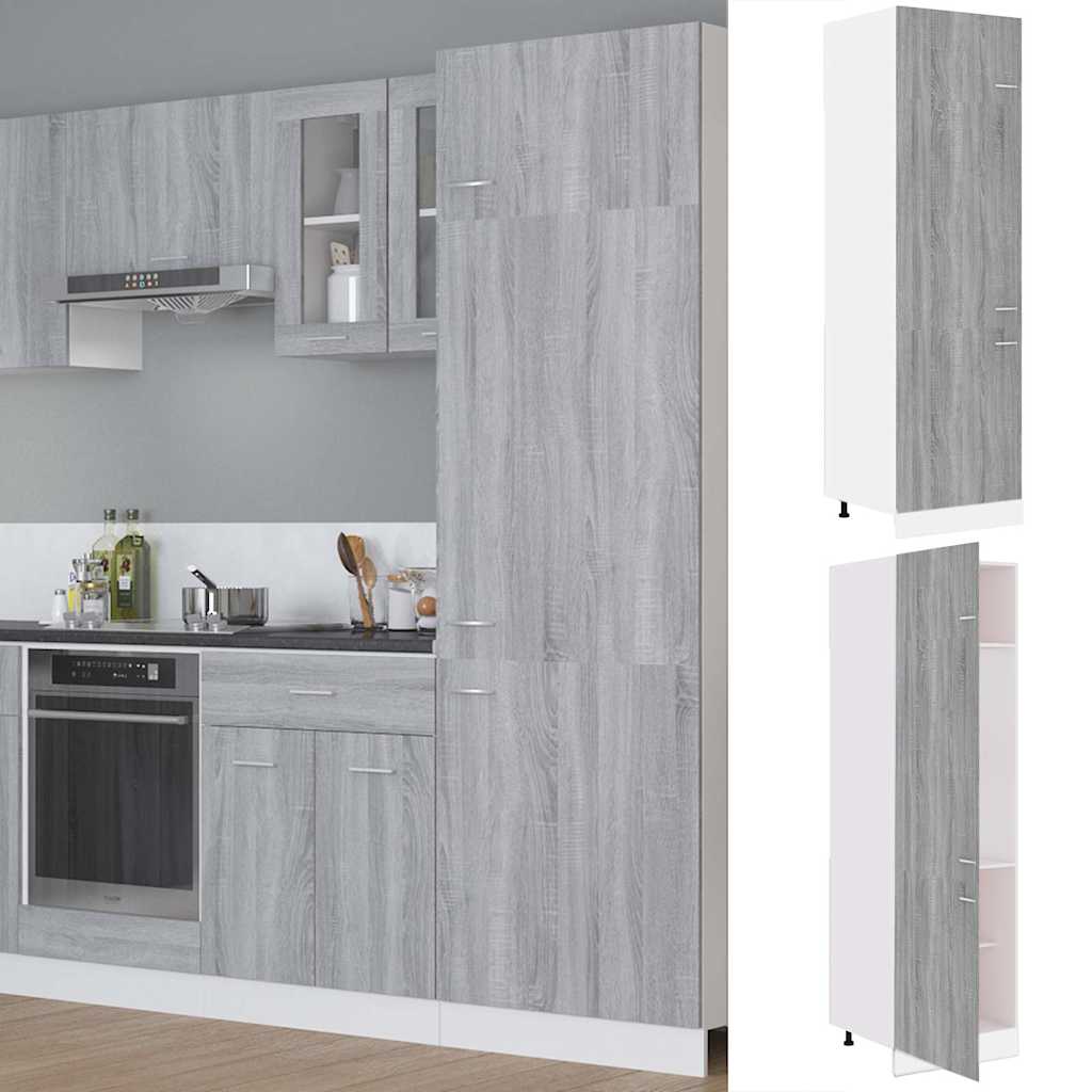 Refrigerator Cabinet "Lyon" Grey Sonoma 60x57x207 cm