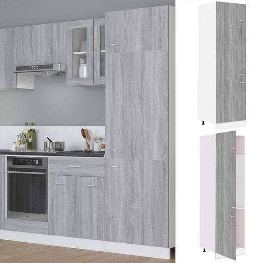 Refrigerator Cabinet "Lyon" Grey Sonoma 60x57x207 cm