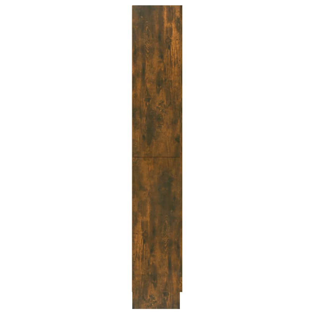 Vitrine Cabinet Smoked Oak 82,5x30,5x185 cm Engineered Wood