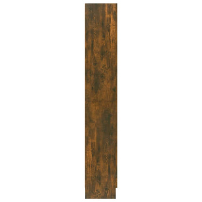 Vitrine Cabinet Smoked Oak 82,5x30,5x185 cm Engineered Wood