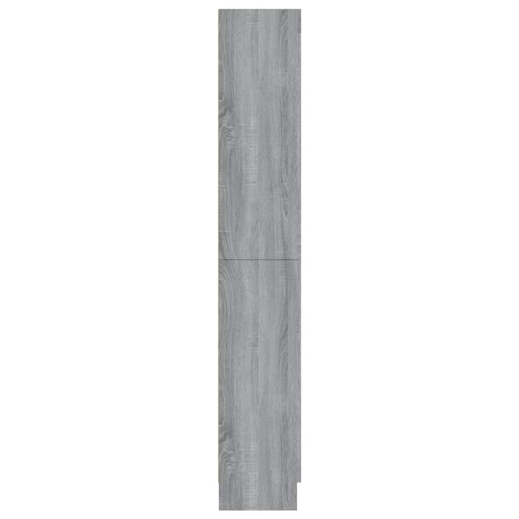 Vitrine Cabinet Grey Sonoma 82.5x30.5x185 cm Engineered Wood