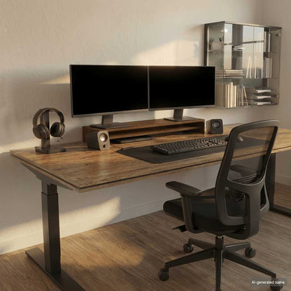 Monitor Stand Brown Oak 100x24x13 cm Engineered Wood