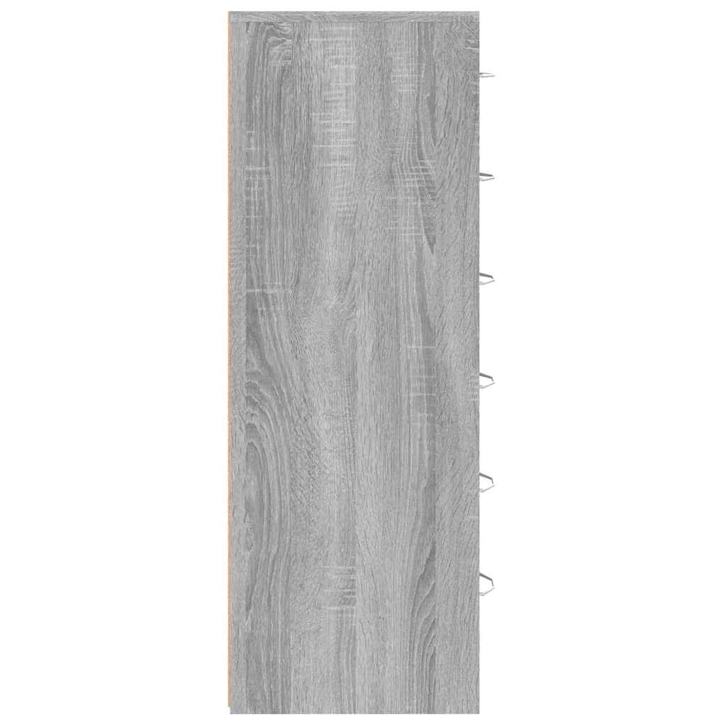 Sideboard with 6 Drawers Grey Sonoma 50x34x96cm Engineered Wood