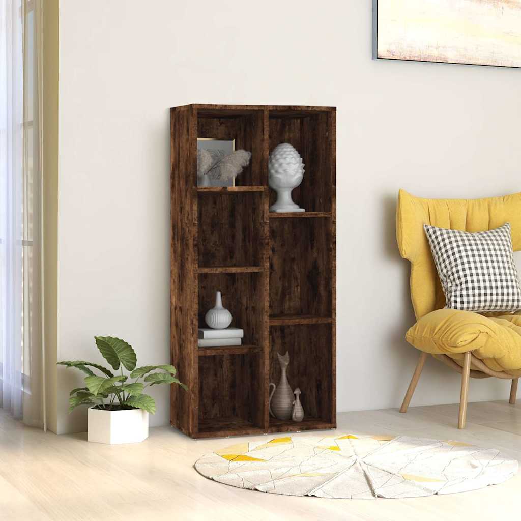 815444 vidaXL Book Cabinet Smoked Oak 50x25x106 cm