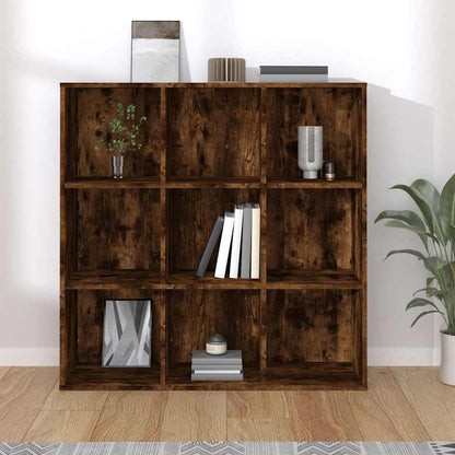 815450 vidaXL Book Cabinet Smoked Oak 98x29x97,5 cm