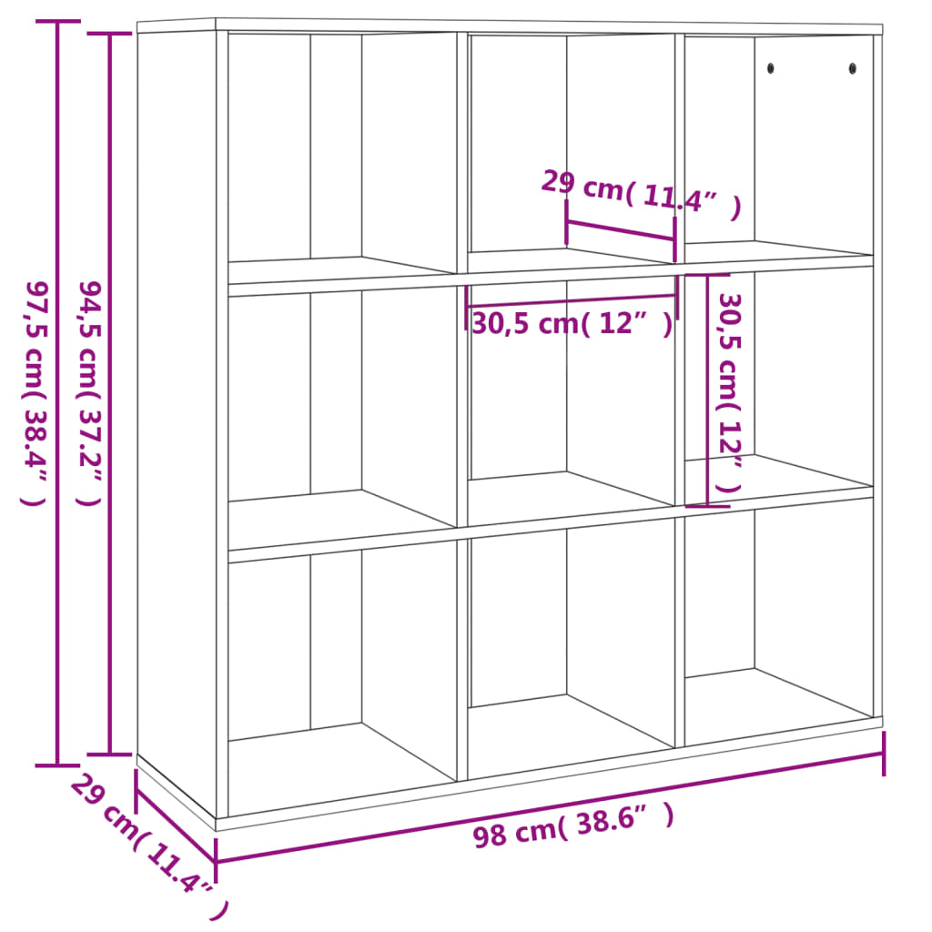 Book Cabinet | Smoked Oak | Engineered wood | Medium | Book Cabinet
