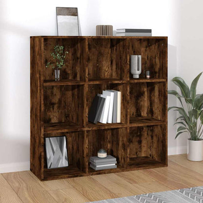 815450 vidaXL Book Cabinet Smoked Oak 98x29x97,5 cm