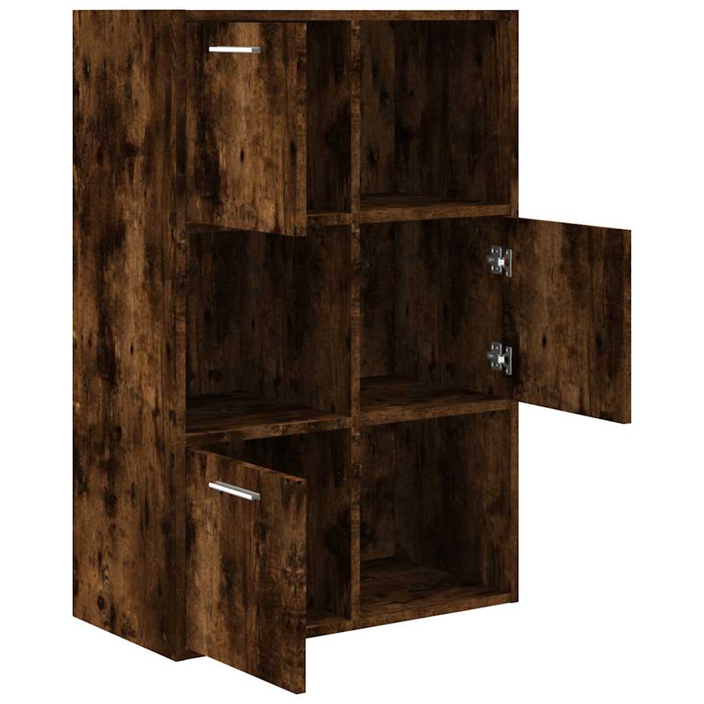 815453 vidaXL Storage Cabinet Smoked Oak 60x29,5x90 cm