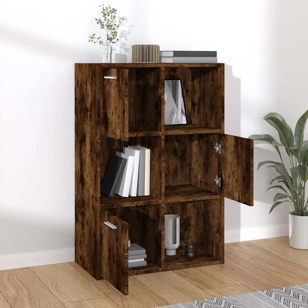 815453 vidaXL Storage Cabinet Smoked Oak 60x29,5x90 cm