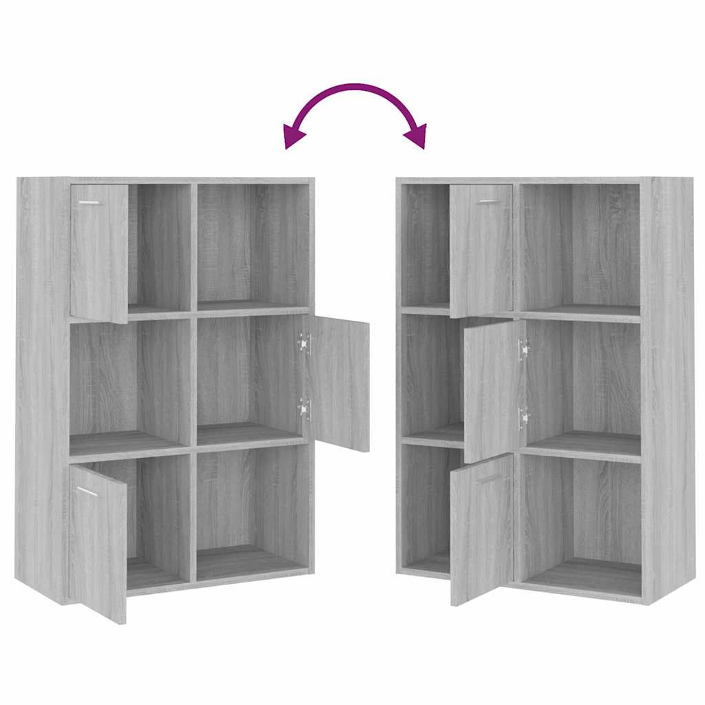 Storage Cabinet Grey Sonoma 60x29,5x90 cm