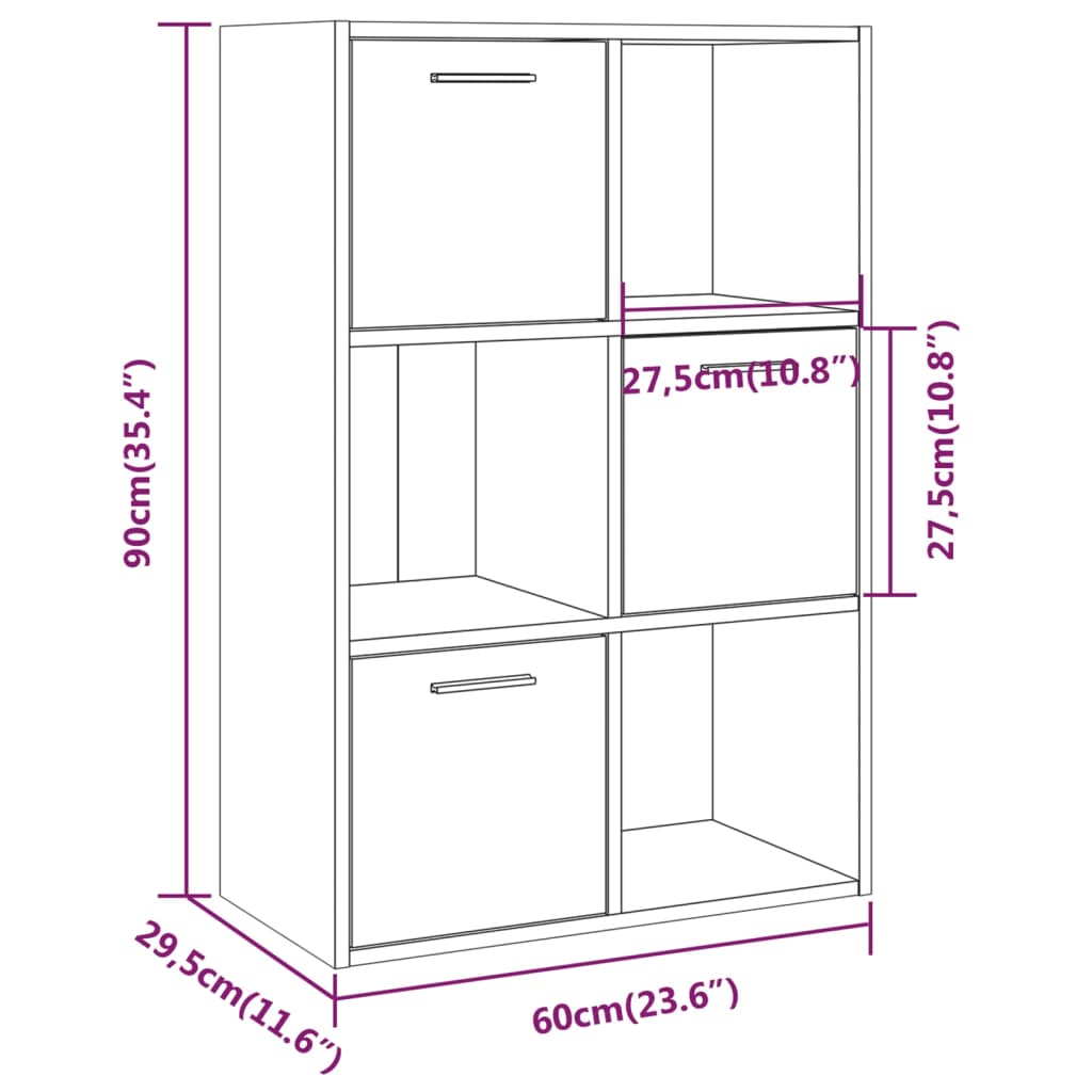 Storage Cabinet | Grey Sonoma | Engineered wood | Medium