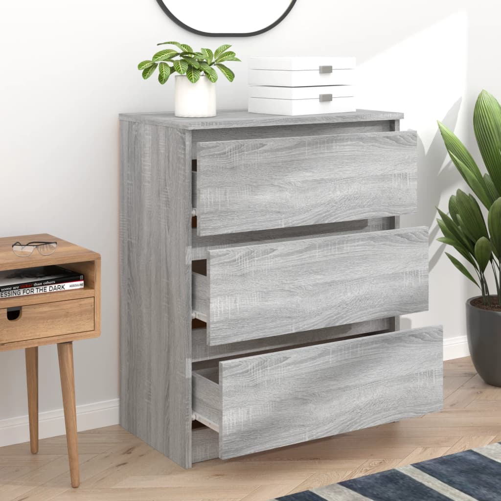 Sideboard Grey Sonoma 60x35x76 cm Engineered Wood