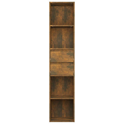815534 vidaXL Book Cabinet Smoked Oak 36x30x171 cm Engineered Wood
