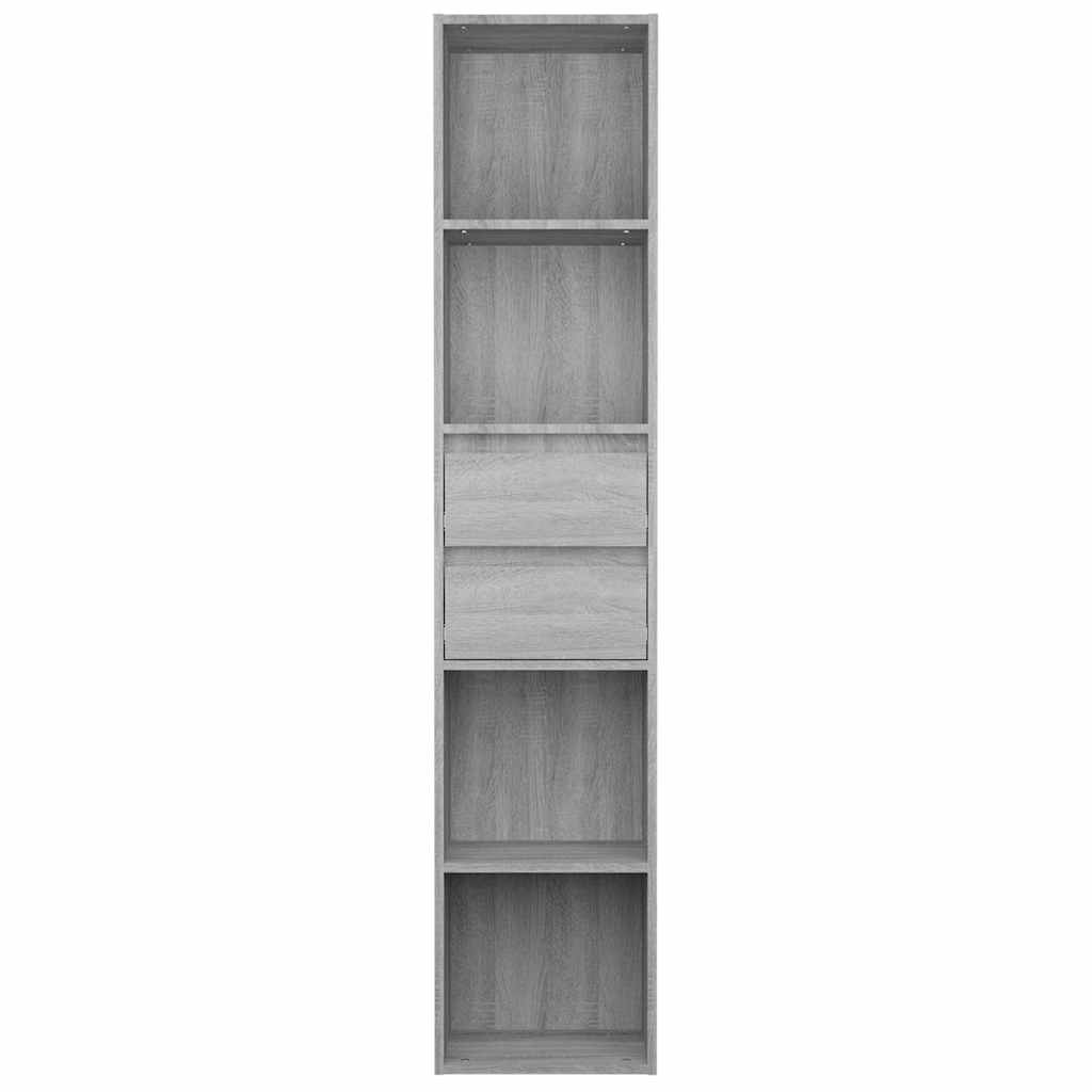 Book Cabinet Grey Sonoma 36x30x171 cm Engineered Wood