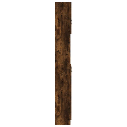 815537 vidaXL Bathroom Cabinet Smoked Oak 32x25,5x190 cm Engineered Wood