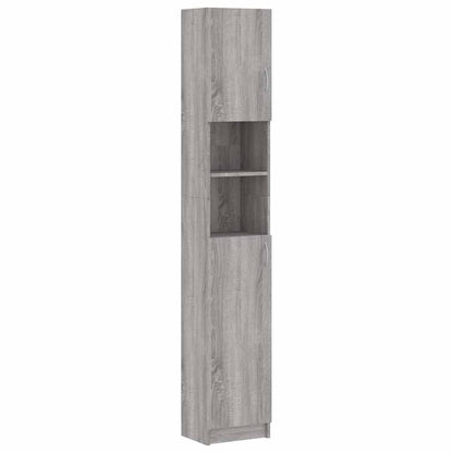 Bathroom Cabinet Grey Sonoma 32x25,5x190 cm Engineered Wood