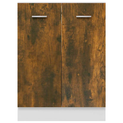 Bottom Cabinet "Lyon" Smoked Oak 60x46x81,5 cm Engineered Wood