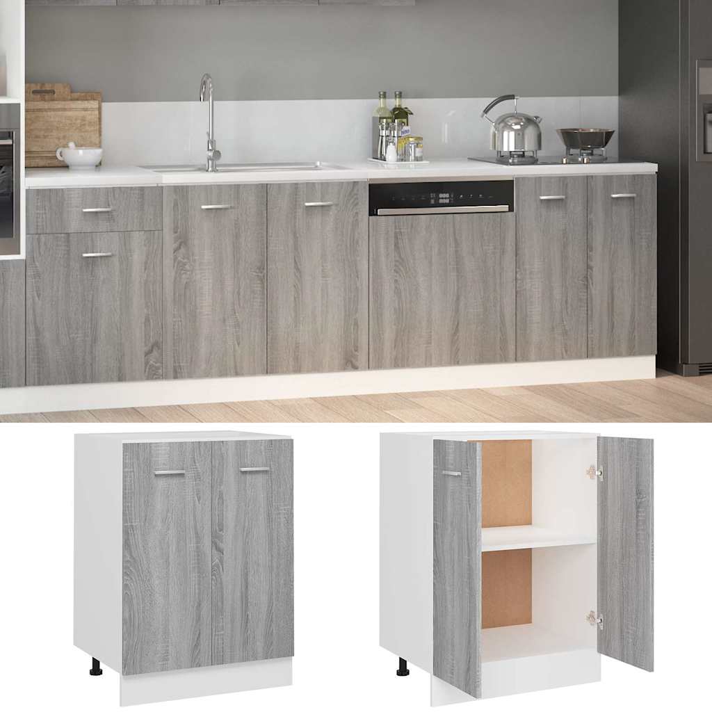 Bottom Cabinet "Lyon" Grey Sonoma 60x46x81,5 cm Engineered Wood