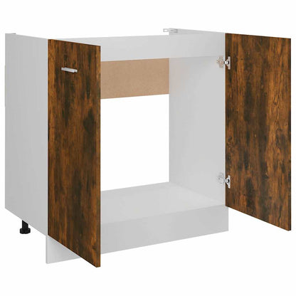 Sink Bottom Cabinet "Lyon" Smoked Oak 80x46x81.5 cm
