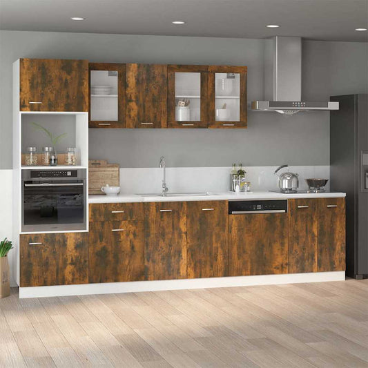 Sink Bottom Cabinet "Lyon" Smoked Oak 80x46x81.5 cm