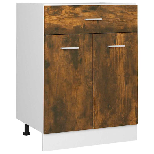 Drawer Bottom Cabinet "Lyon" Smoked Oak 60x46x81.5 cm