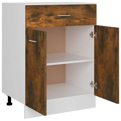 Drawer Bottom Cabinet "Lyon" Smoked Oak 60x46x81.5 cm