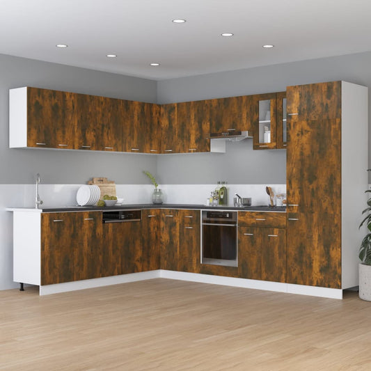 Drawer Bottom Cabinet Lyon Smoked Oak 60x46x81.5 cm Engineered Wood