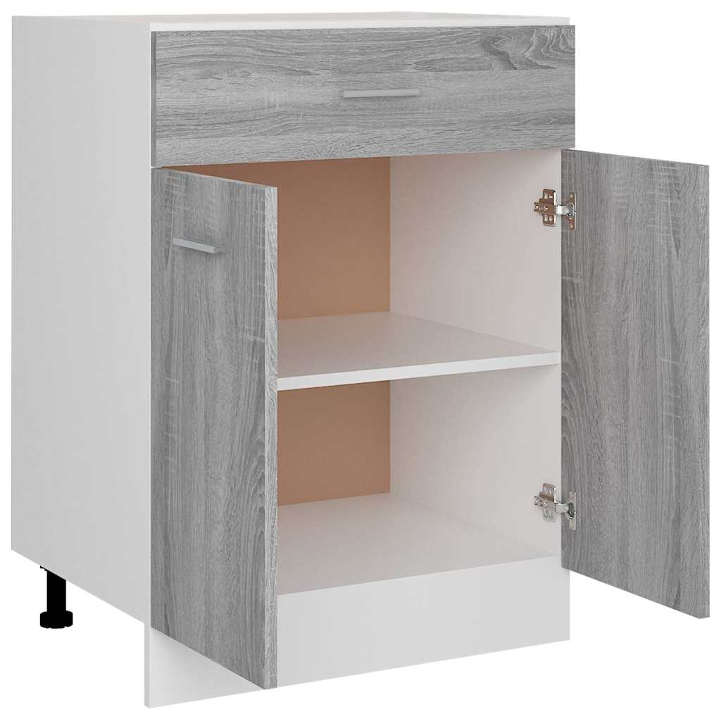 Drawer Bottom Cabinet "Lyon" Grey Sonoma 60x46x81.5 cm