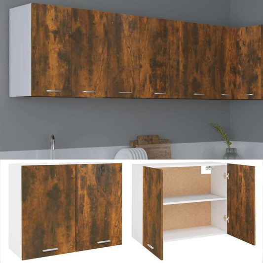 Hanging Cabinet "Lyon" Smoked Oak 80x31x60 cm Engineered Wood