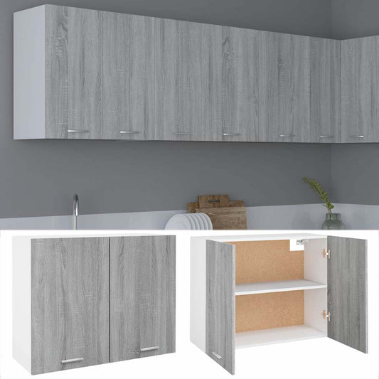 Hanging Cabinet "Lyon" Grey Sonoma 80x31x60 cm Engineered Wood