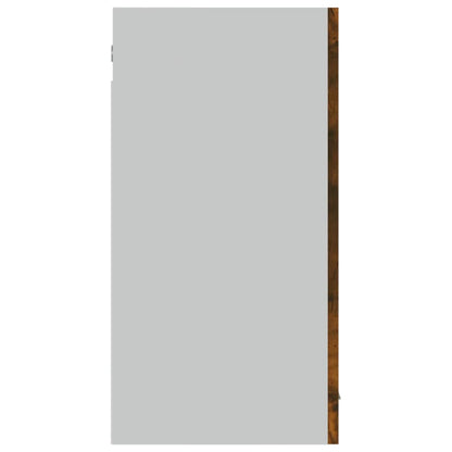 Hanging Glass Cabinet "Lyon" Smoked Oak 80x31x60 cm