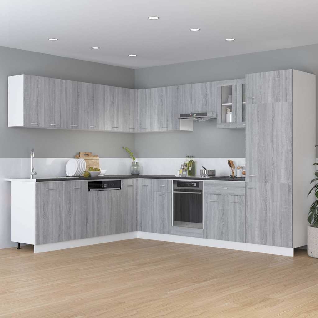 Hanging Corner Cabinet "Lyon" Grey Sonoma 57x57x60 cm