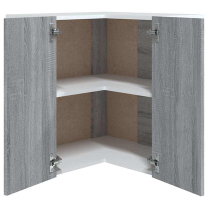 Hanging Corner Cabinet "Lyon" Grey Sonoma 57x57x60 cm