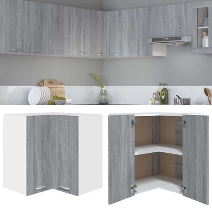 Hanging Corner Cabinet "Lyon" Grey Sonoma 57x57x60 cm