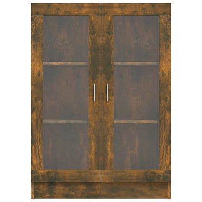 Vitrine Cabinet Smoked Oak 82.5x30.5x115 cm Engineered Wood