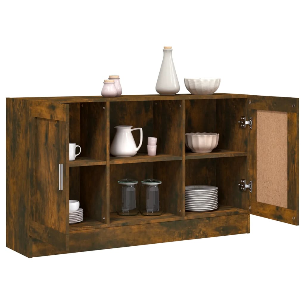 Sideboard Smoked Oak 120x30.5x70 cm Engineered Wood