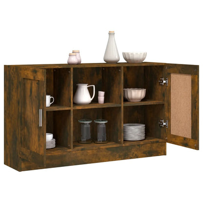 Sideboard Smoked Oak 120x30.5x70 cm Engineered Wood