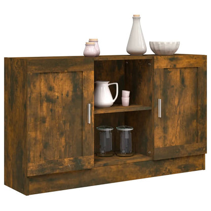 Sideboard Smoked Oak 120x30.5x70 cm Engineered Wood