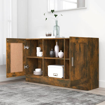 Sideboard Smoked Oak 120x30.5x70 cm Engineered Wood