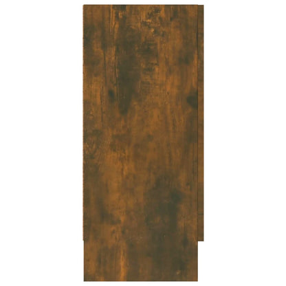Vitrine Cabinet Smoked Oak 120x30,5x70 cm Engineered Wood