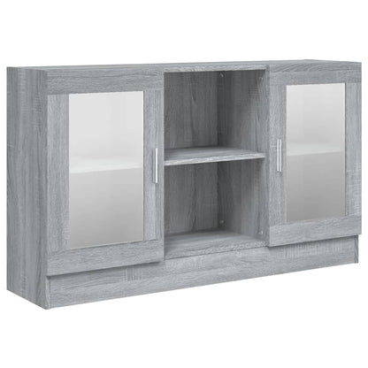 Vitrine Cabinet Grey Sonoma 120x30,5x70 cm Engineered Wood