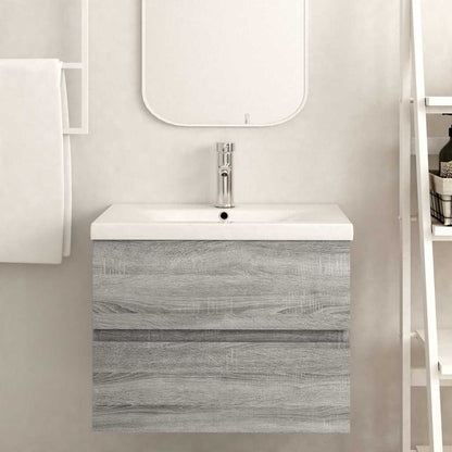 Sink Cabinet Grey Sonoma 60x38.5x45 cm Engineered Wood