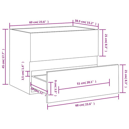 Sink Cabinet Grey Sonoma 60x38.5x45 cm Engineered Wood