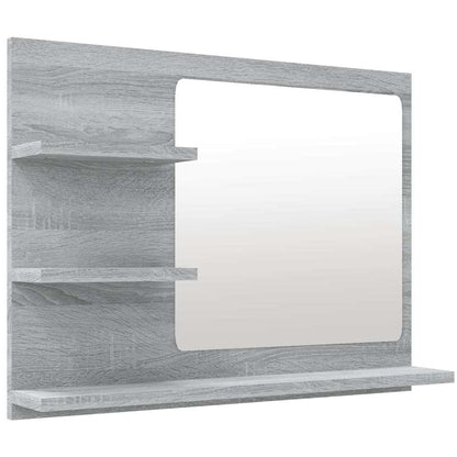 815661 vidaXL Bathroom Mirror Grey Sonoma 60x10,5x45 cm Engineered Wood