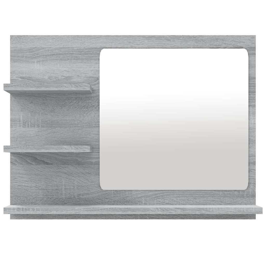 815661 vidaXL Bathroom Mirror Grey Sonoma 60x10,5x45 cm Engineered Wood